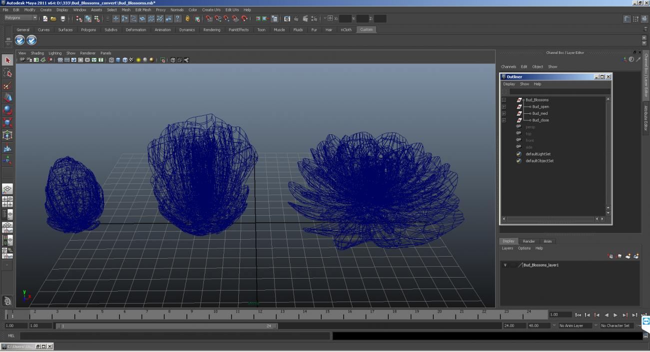 3D Bud Blossom Evolution