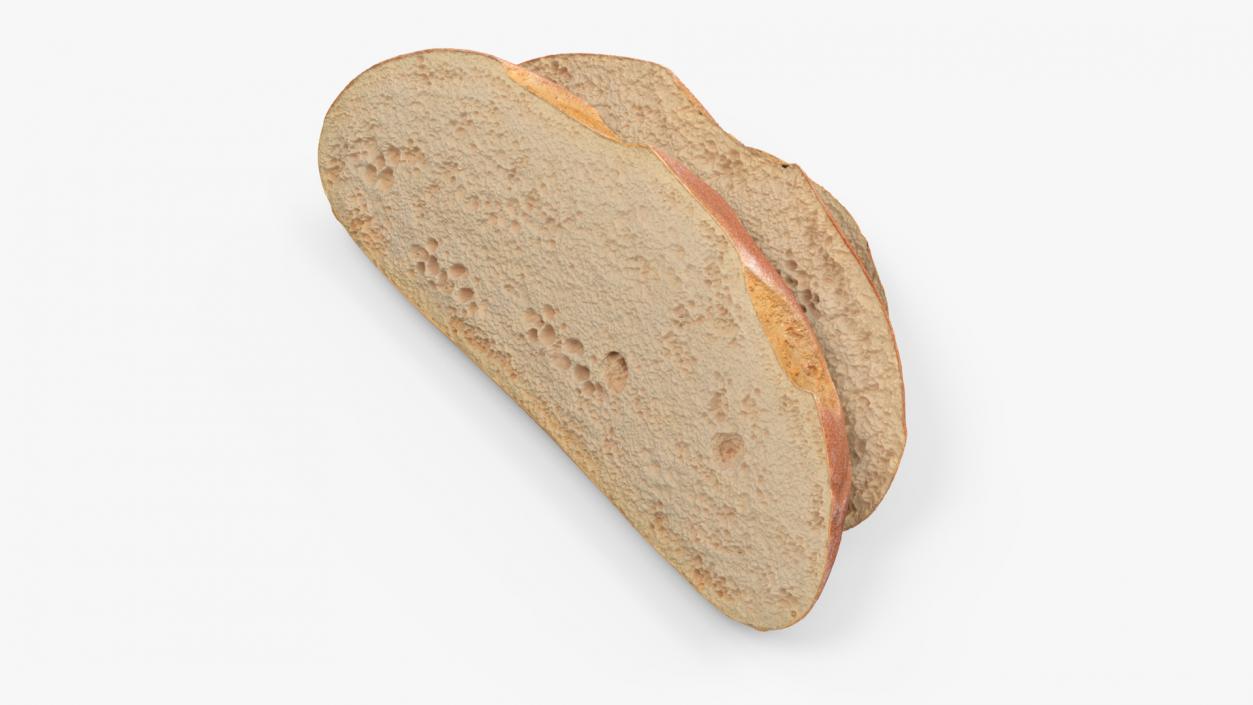 3D model Sliced Round Bread 2