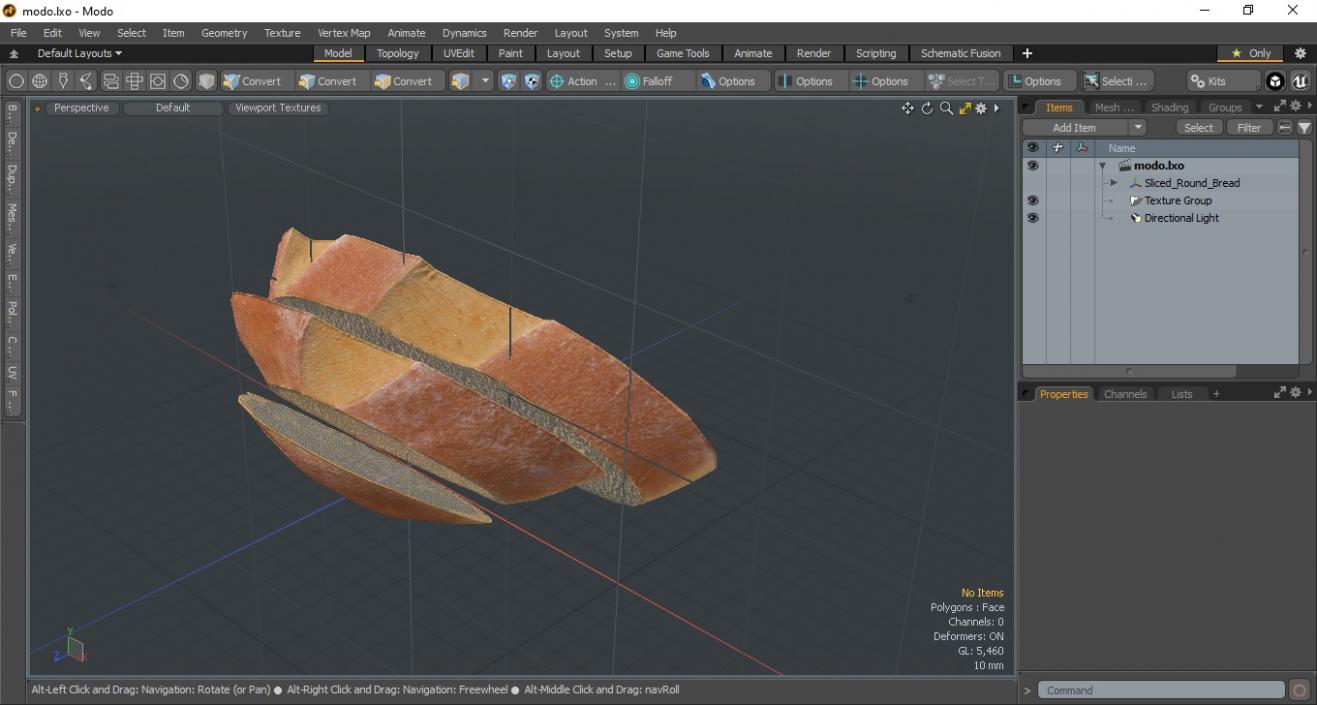 3D model Sliced Round Bread 2