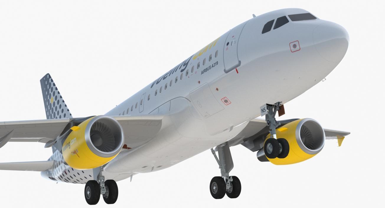 3D model Airbus A319 Vueling Airlines Rigged