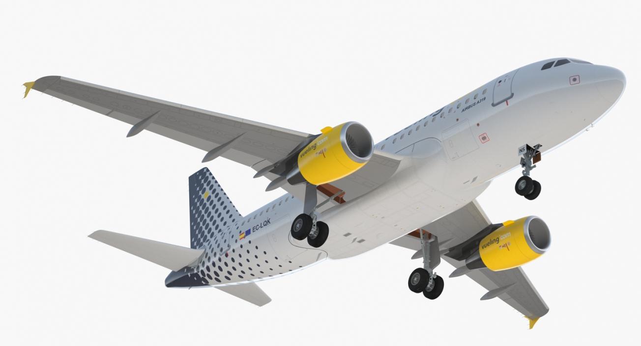 3D model Airbus A319 Vueling Airlines Rigged