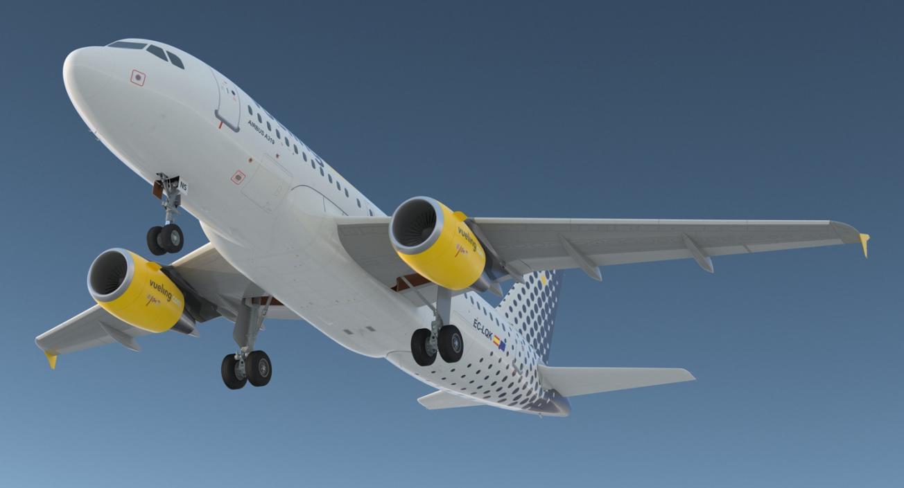 3D model Airbus A319 Vueling Airlines Rigged