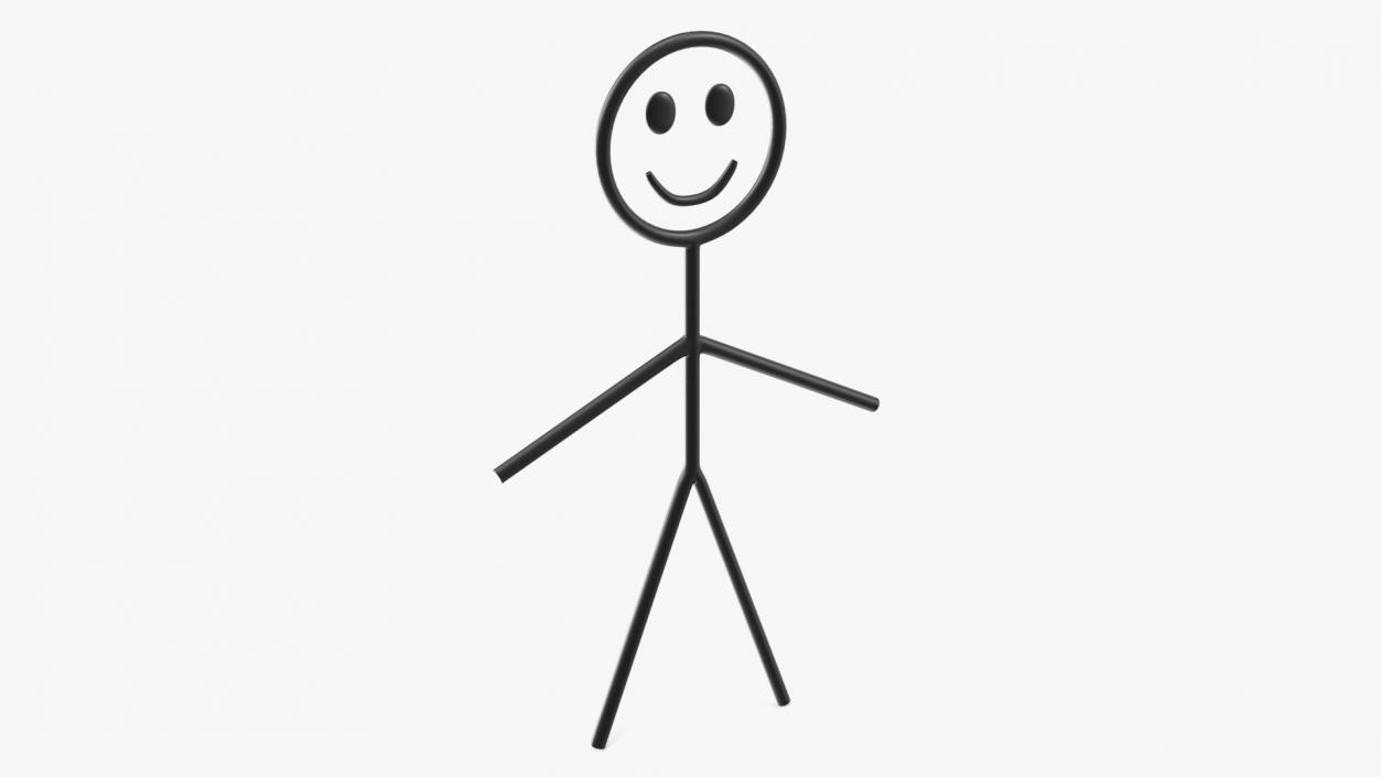 Stickman Black 3D model