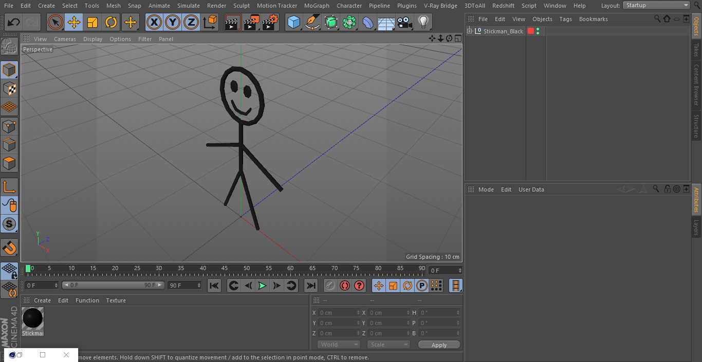 Stickman Black 3D model