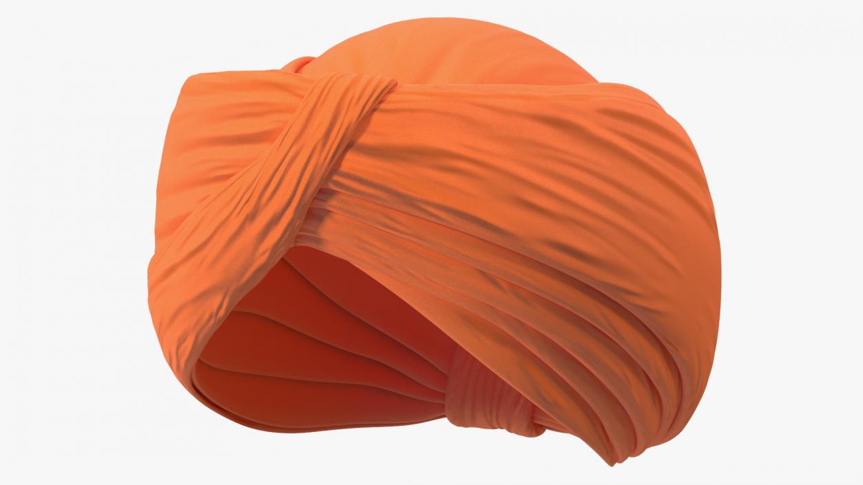 3D Turban Orange model