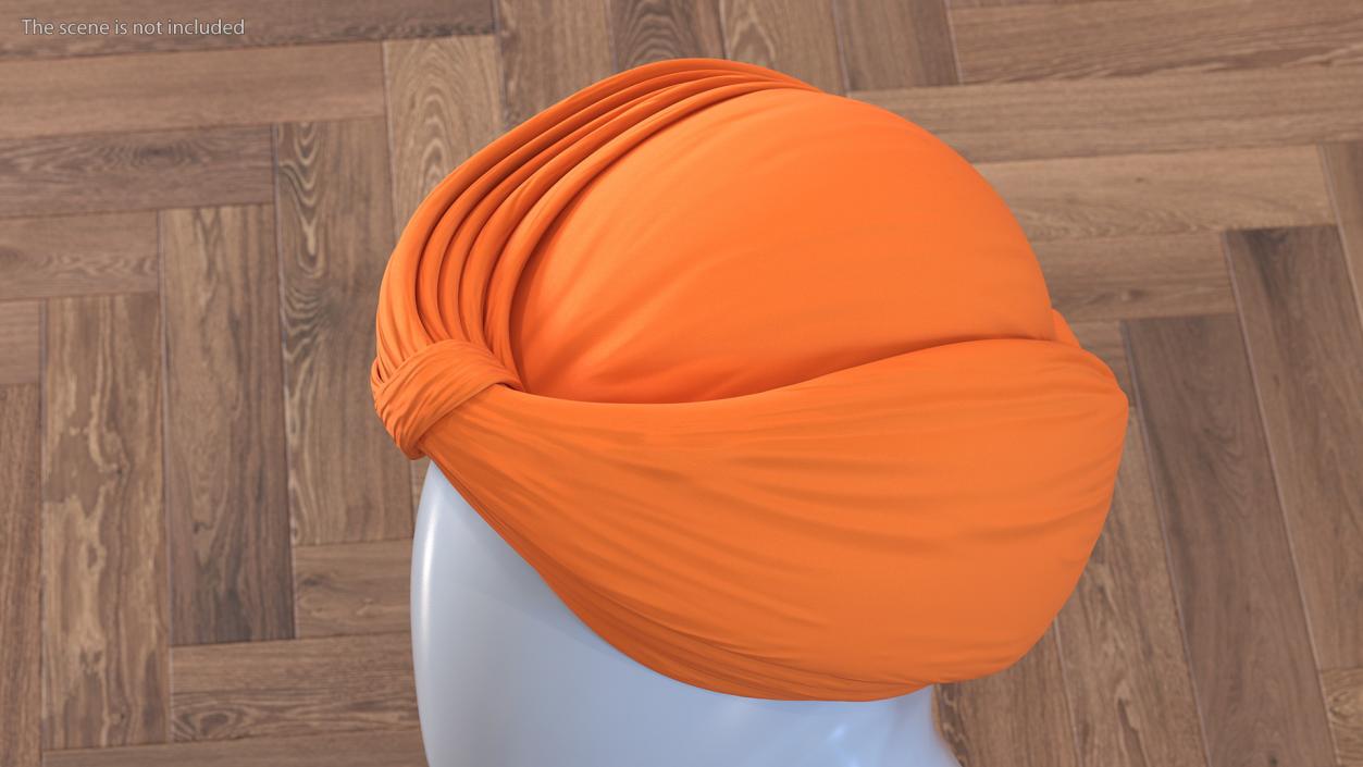 3D Turban Orange model