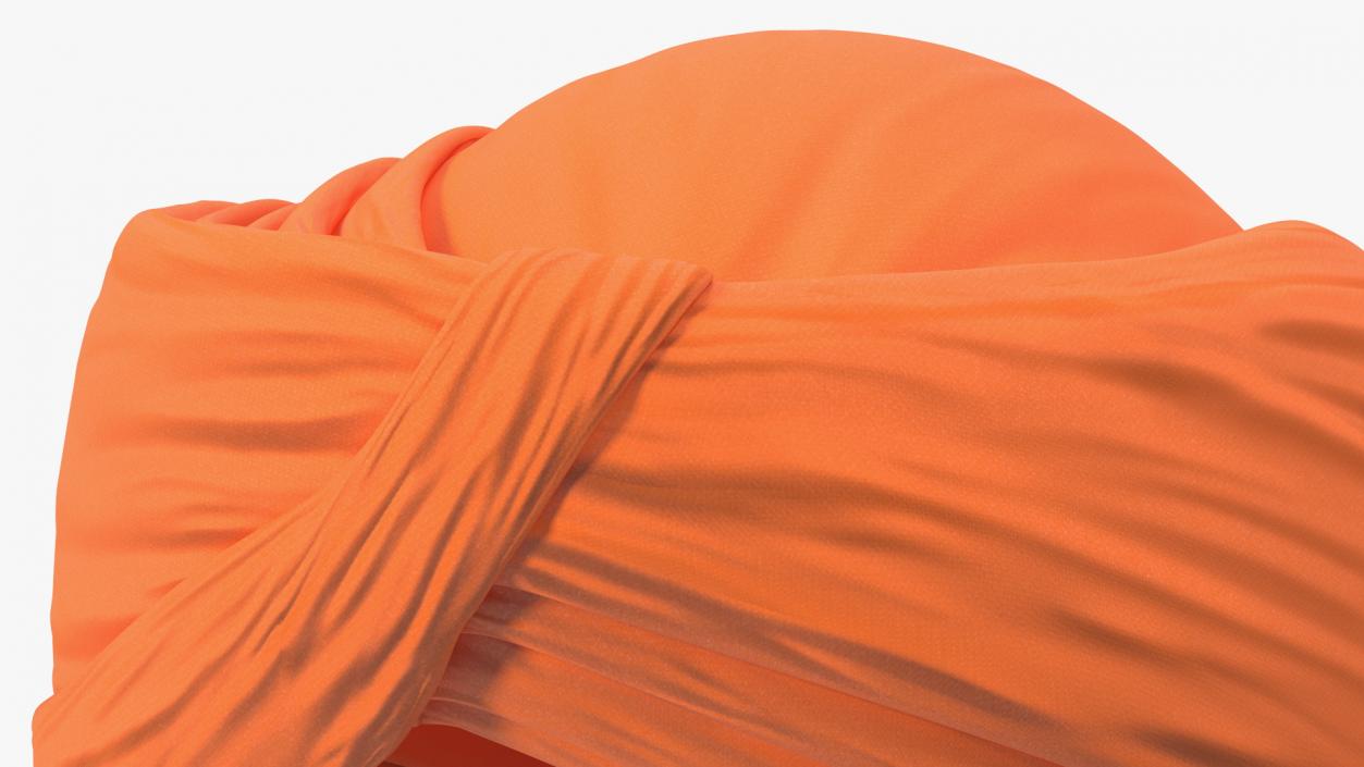 3D Turban Orange model