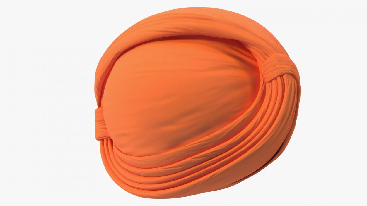 3D Turban Orange model