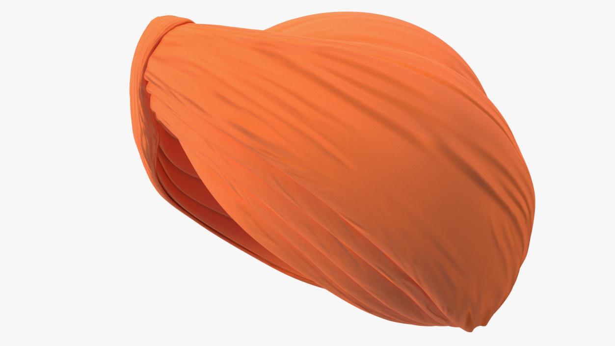 3D Turban Orange model