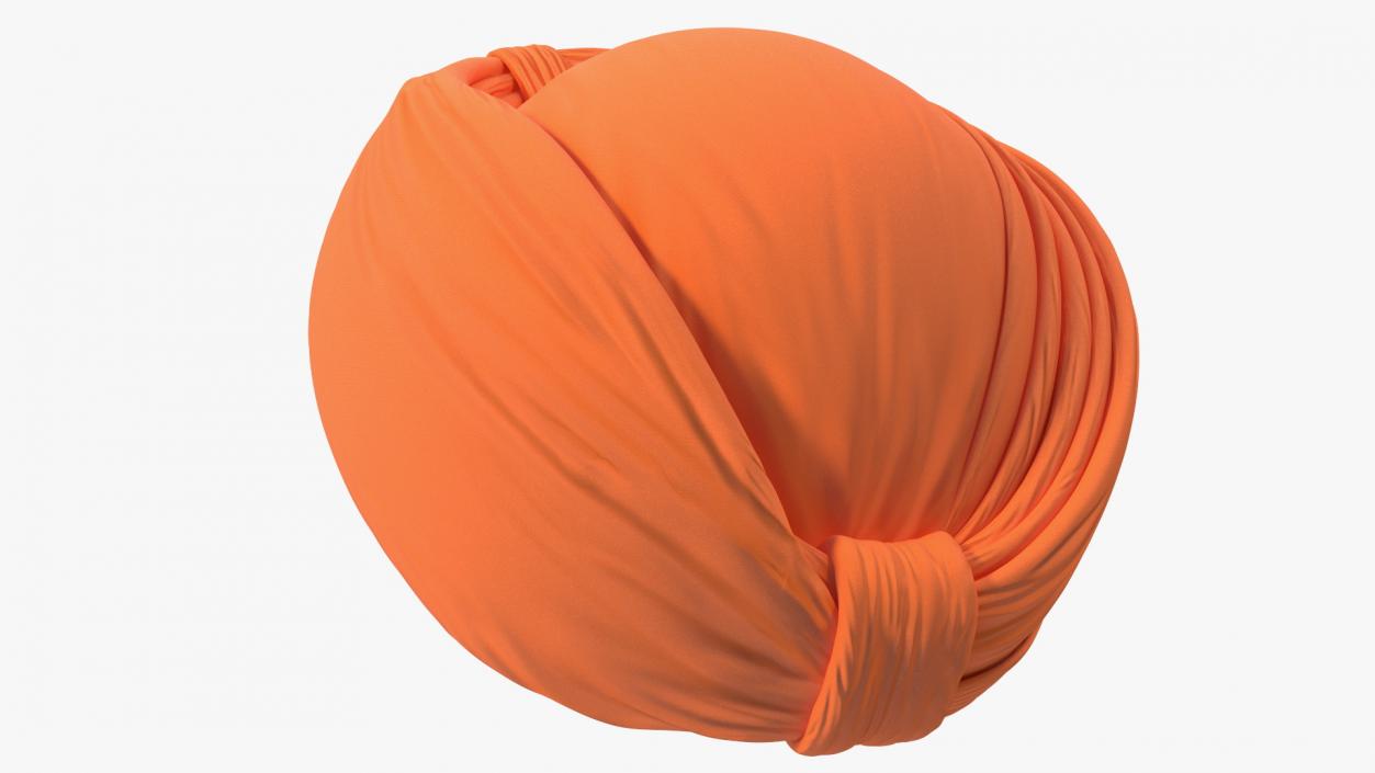 3D Turban Orange model