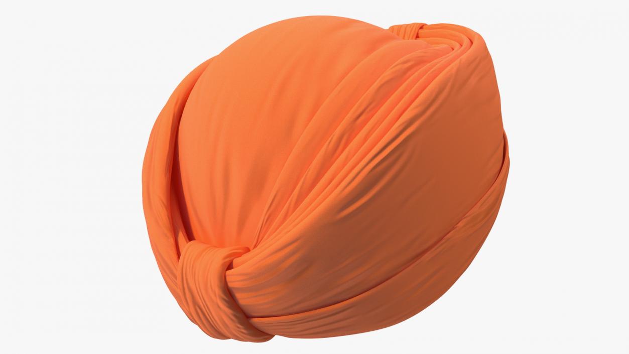 3D Turban Orange model