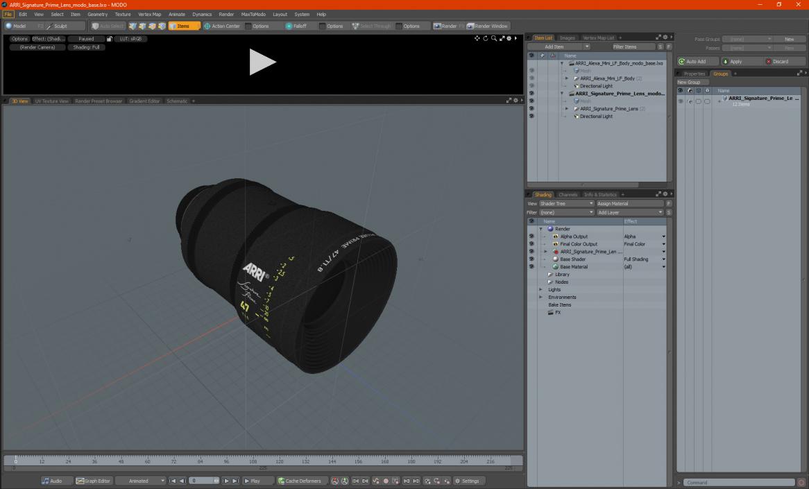 3D model ARRI Signature Prime Lens