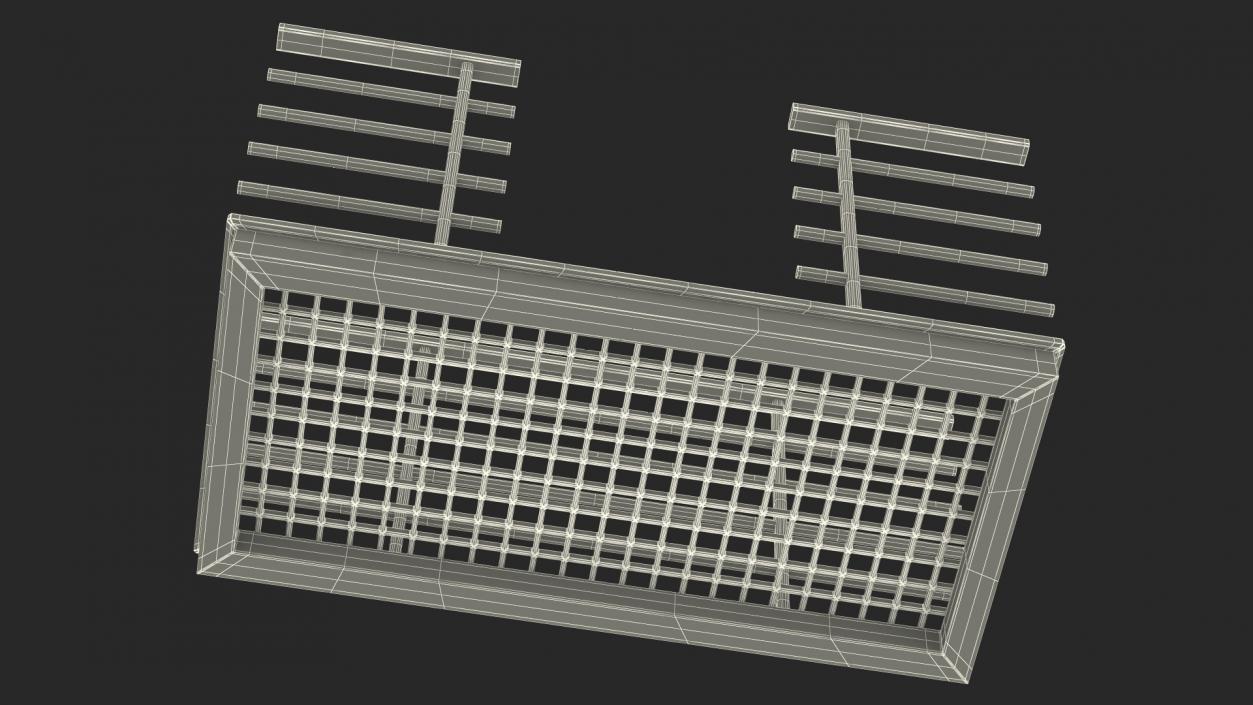 3D Straight Industrial Catwalk with Aisle model