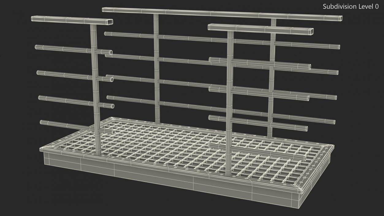 3D Straight Industrial Catwalk with Aisle model