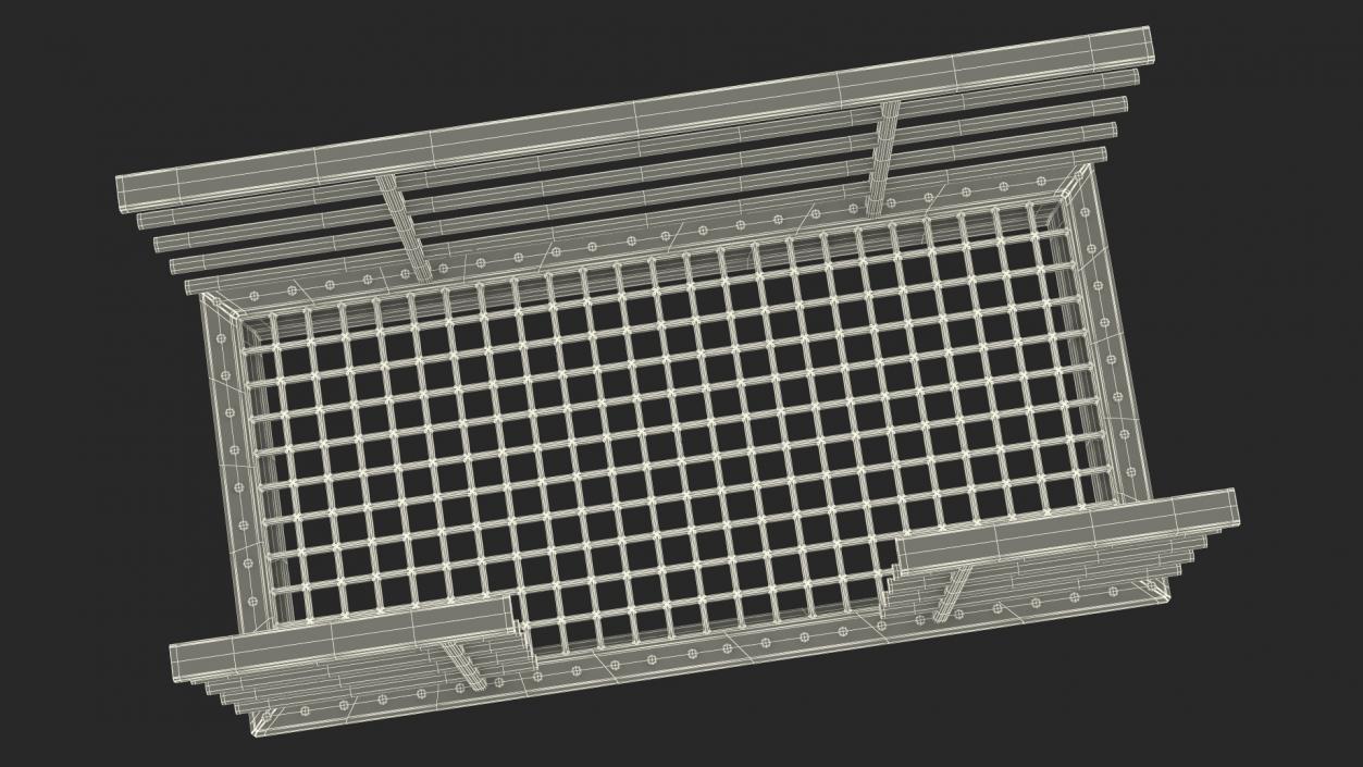 3D Straight Industrial Catwalk with Aisle model