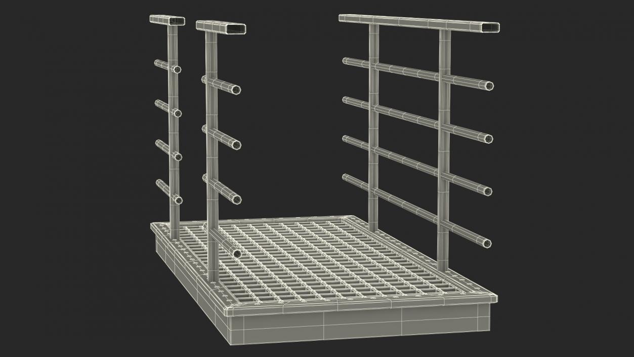 3D Straight Industrial Catwalk with Aisle model