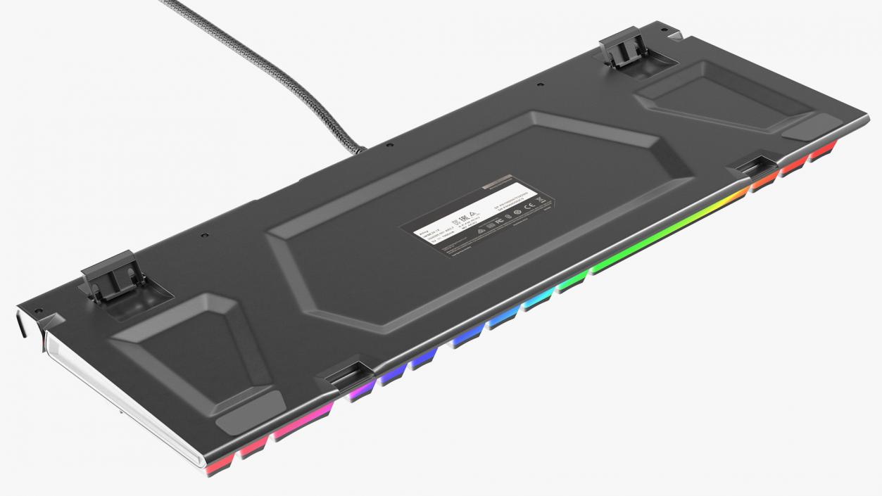 RGB Mechanical Gaming Keyboard switched On 3D