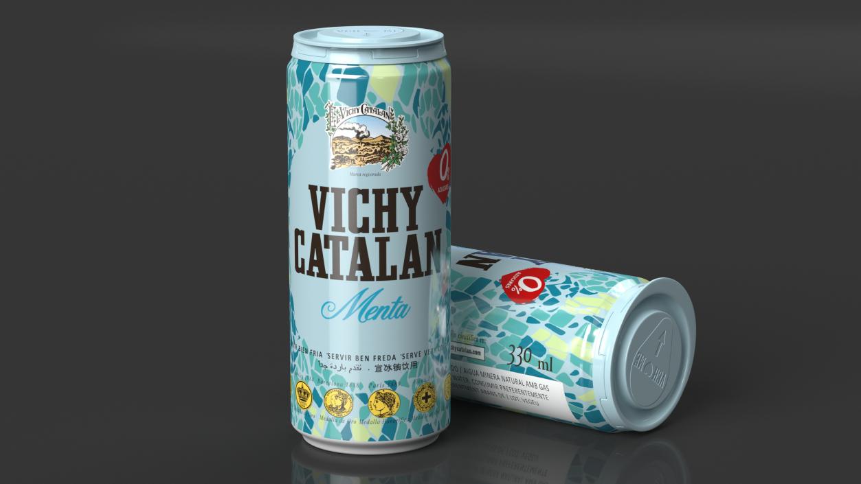 3D Therapeutic Table Water Can Vichy Catalan Mint