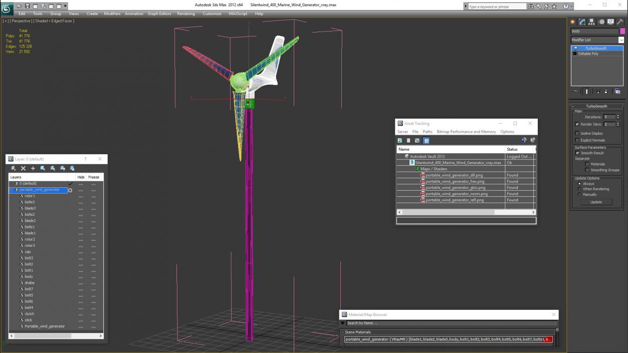 3D Silentwind 400 Marine Wind Generator