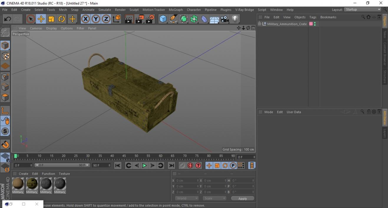 3D model Military Ammunition Crate