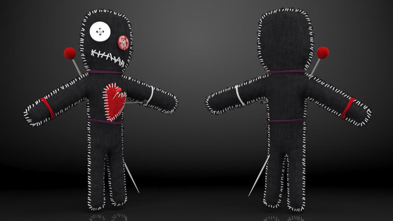 Voodoo Doll Black 3D