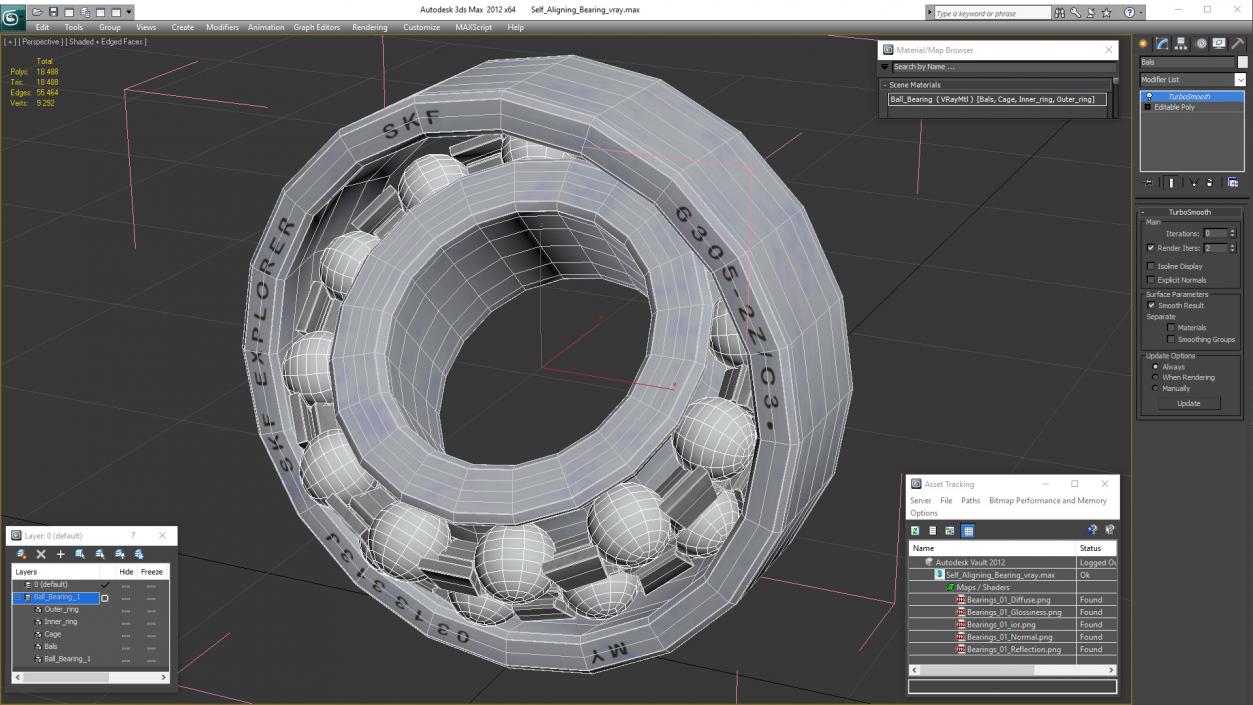 3D Self Aligning Bearing