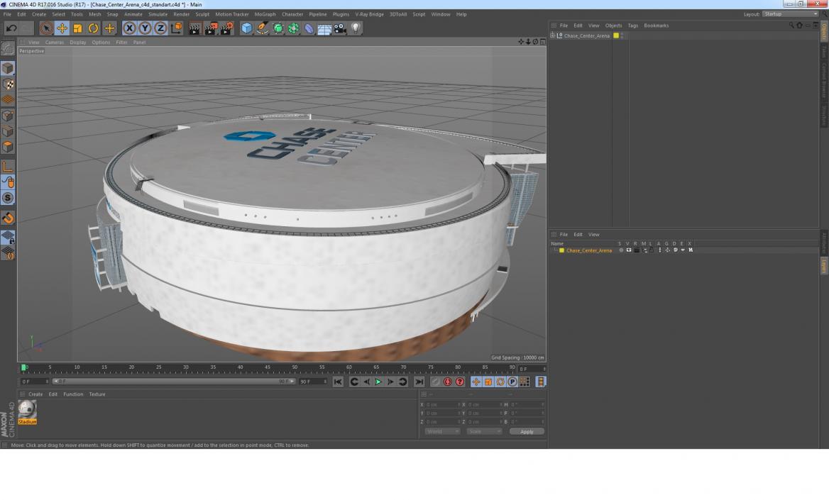 3D Chase Center Arena model