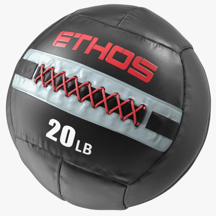 20 LB Fitness Medicine Ball 3D