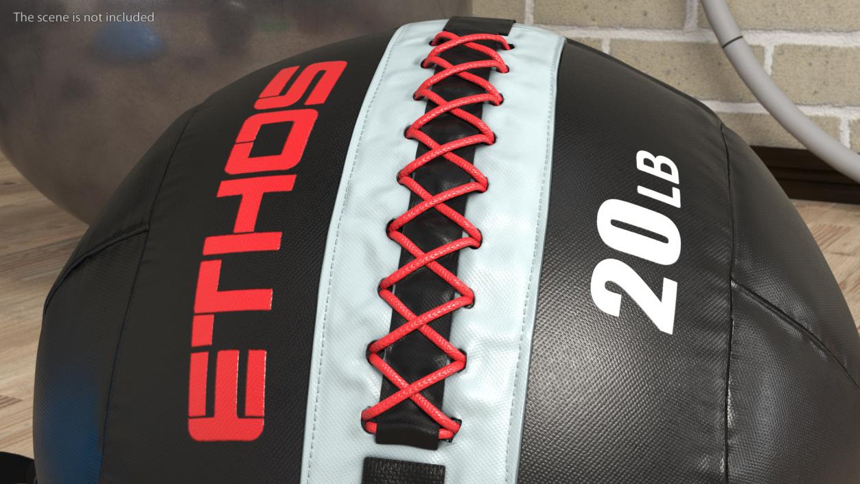 20 LB Fitness Medicine Ball 3D