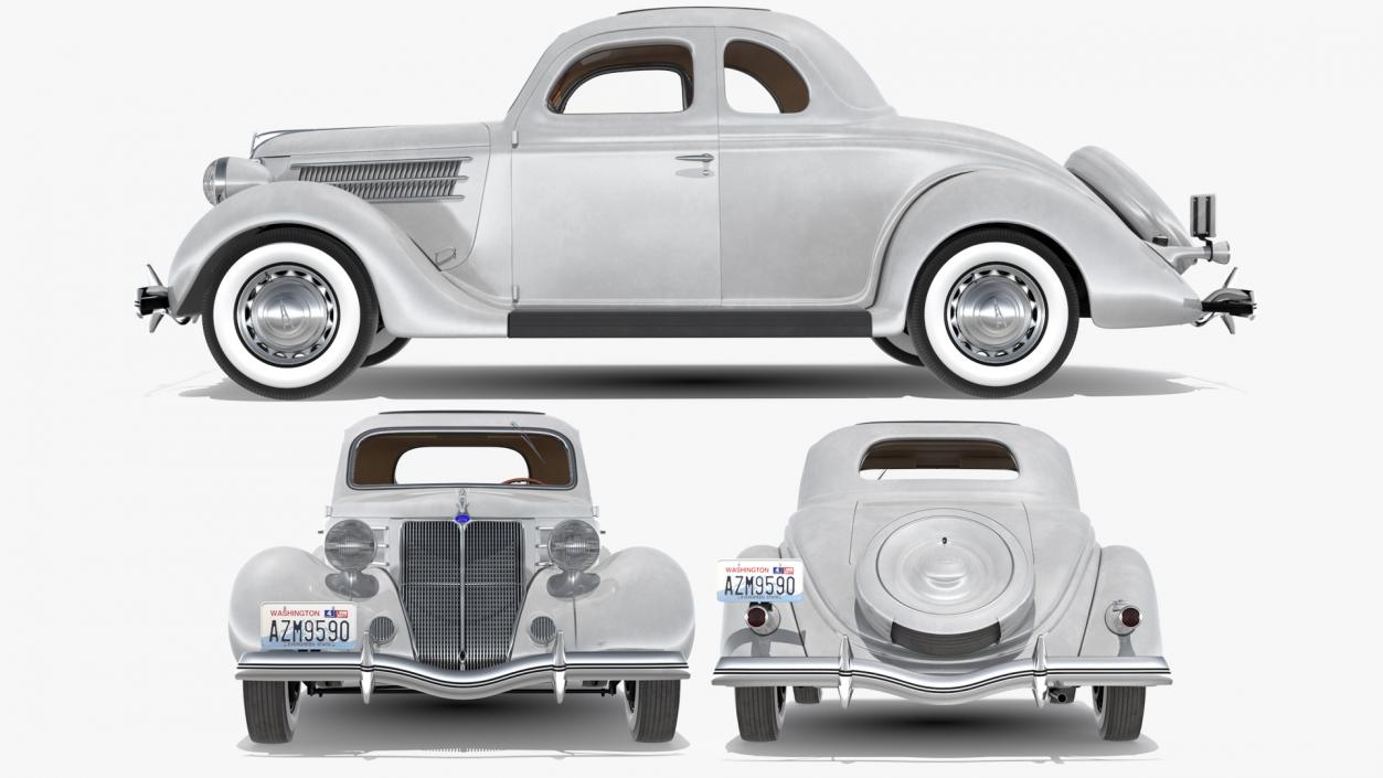 1936 Ford V8 Coupe Metallic 3D