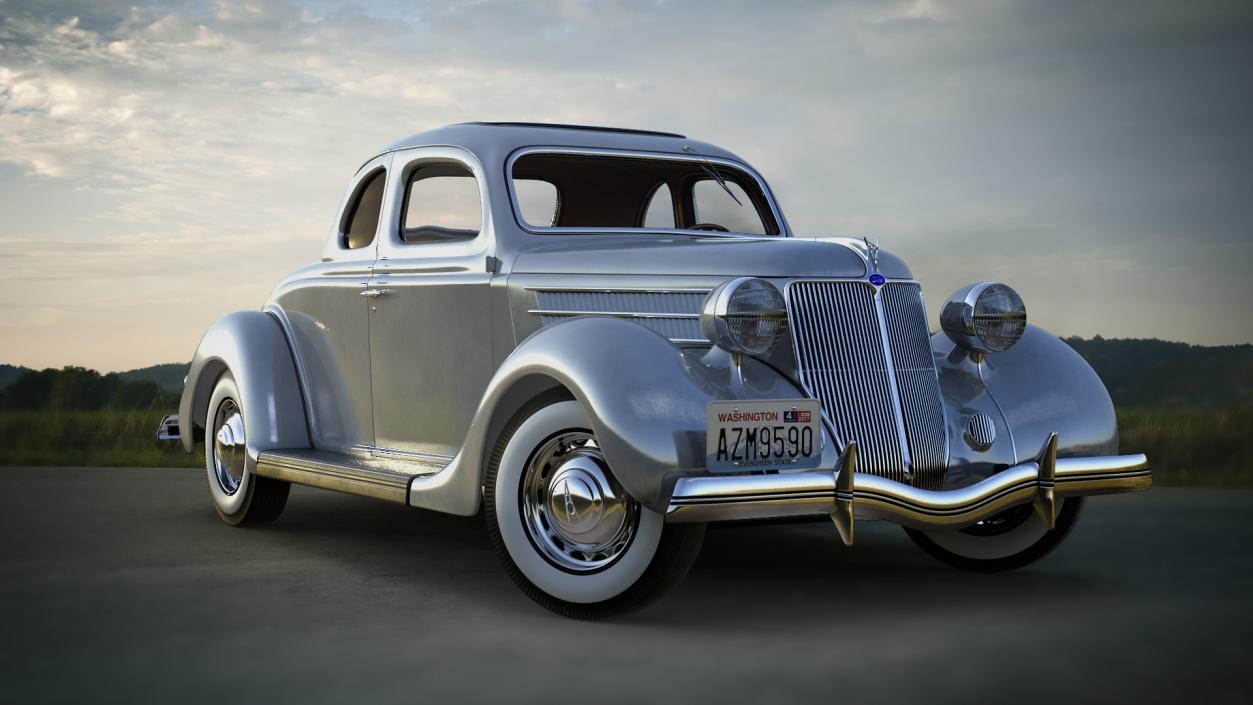 1936 Ford V8 Coupe Metallic 3D