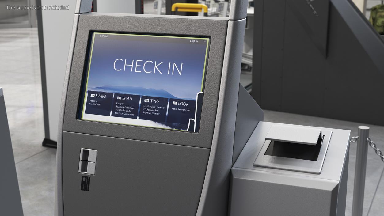 Self Check In Kiosk 3D model