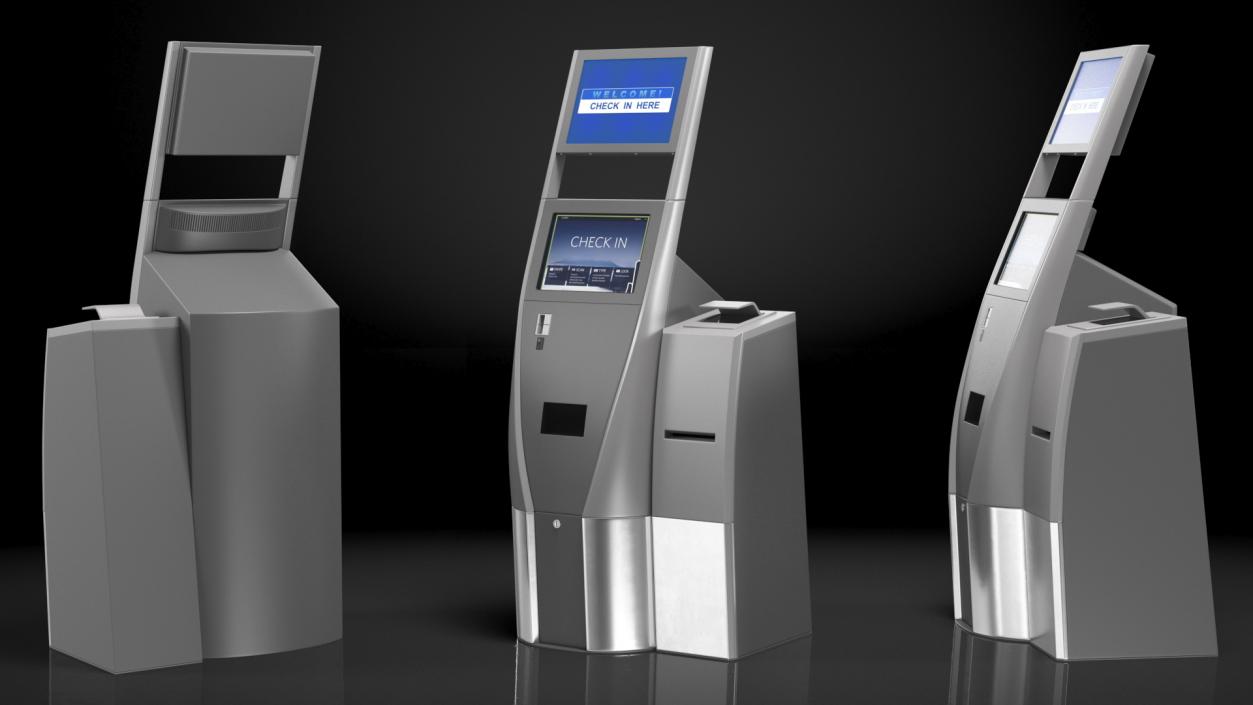 Self Check In Kiosk 3D model