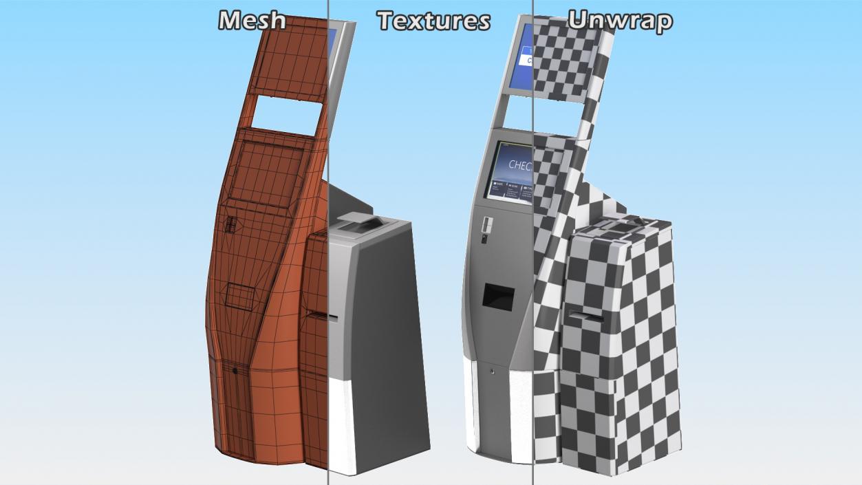 Self Check In Kiosk 3D model