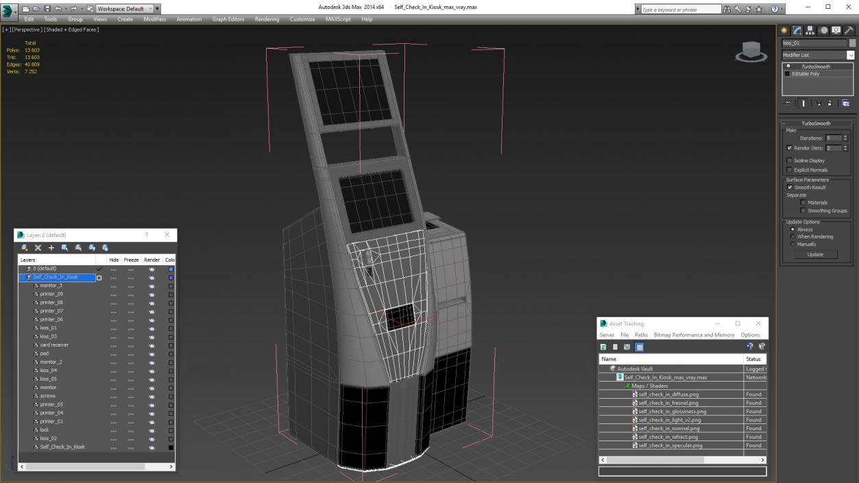 Self Check In Kiosk 3D model