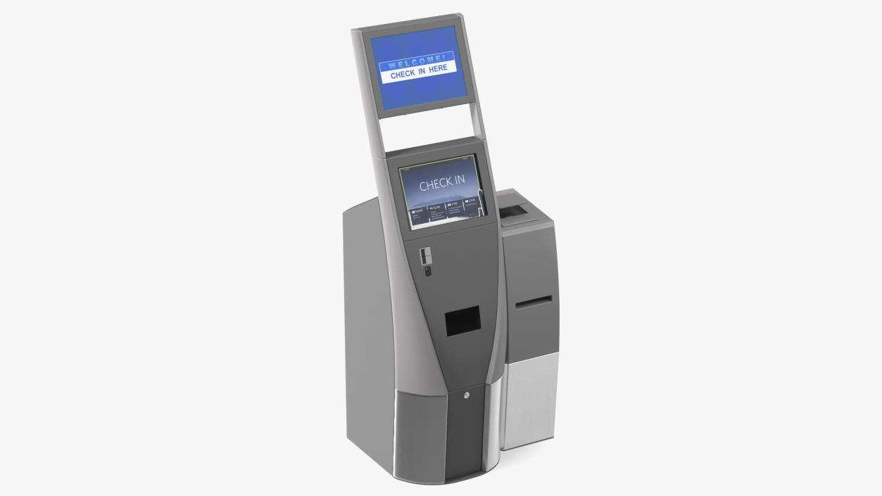 Self Check In Kiosk 3D model