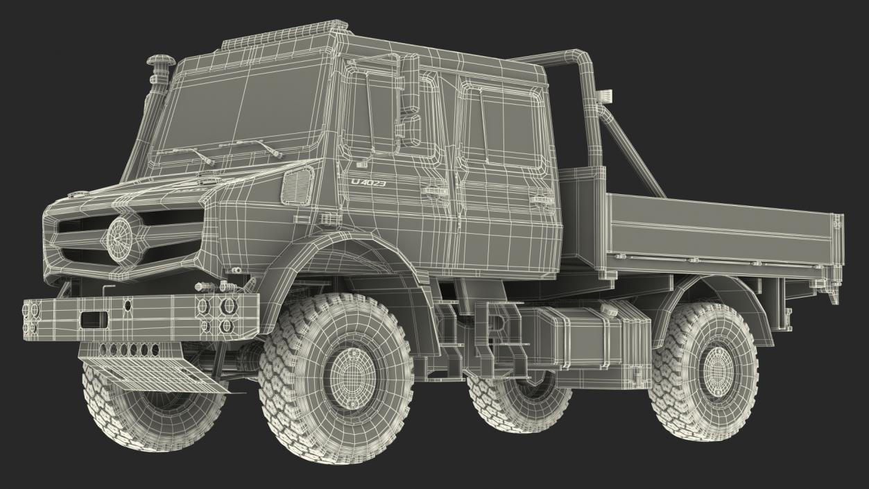 3D model Mercedes Benz Trucks Rigged Collection 2