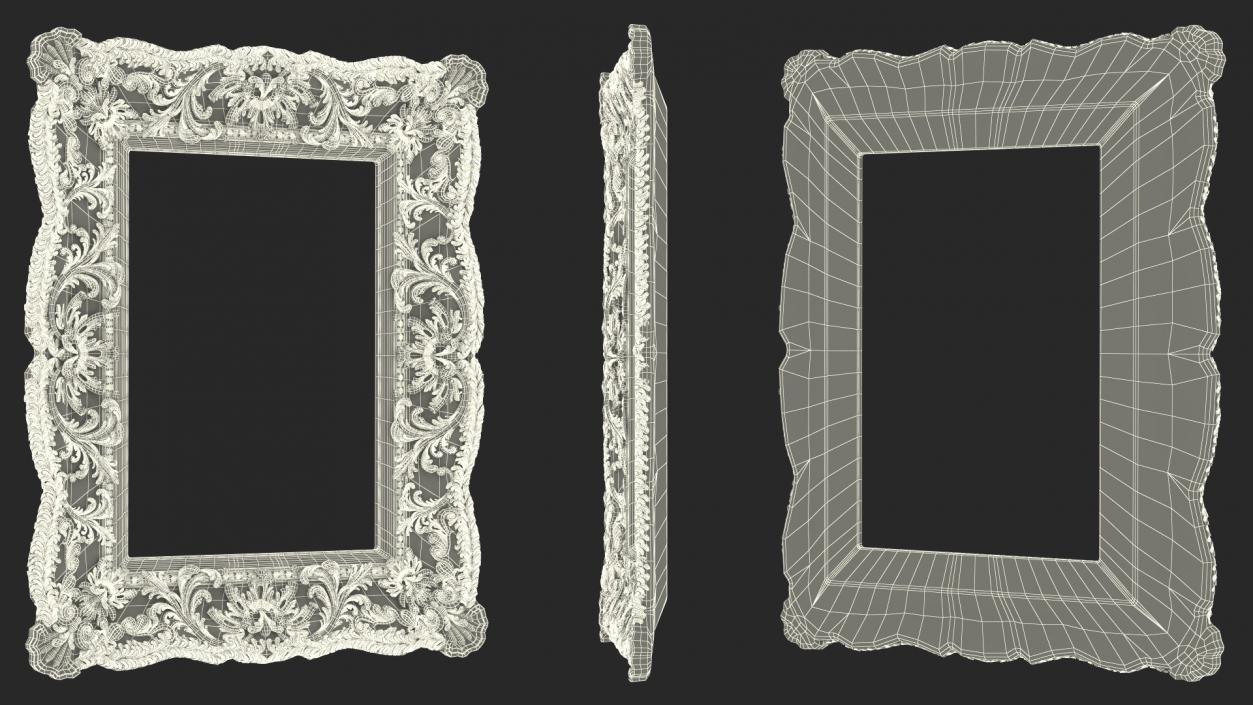 3D Ornate Baroque Picture Frame model