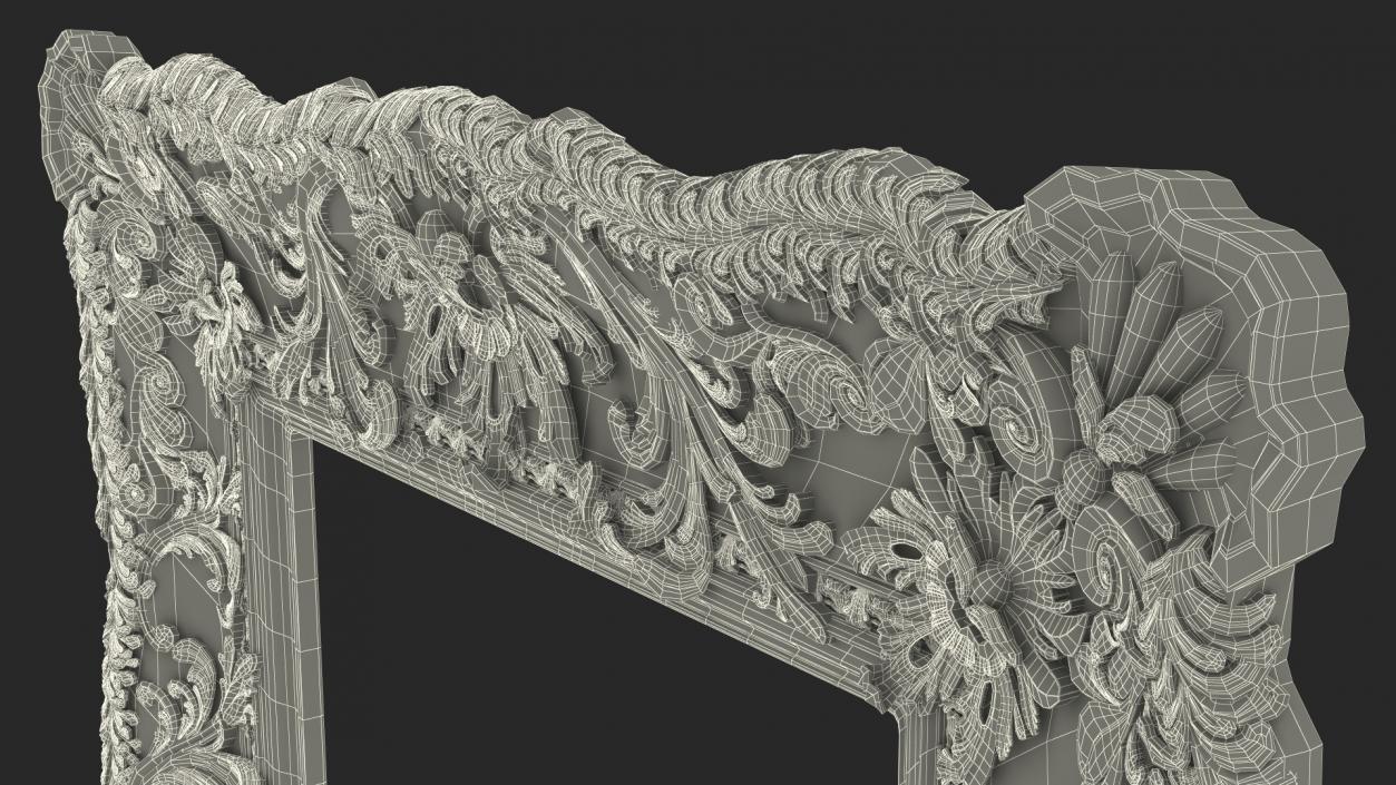 3D Ornate Baroque Picture Frame model