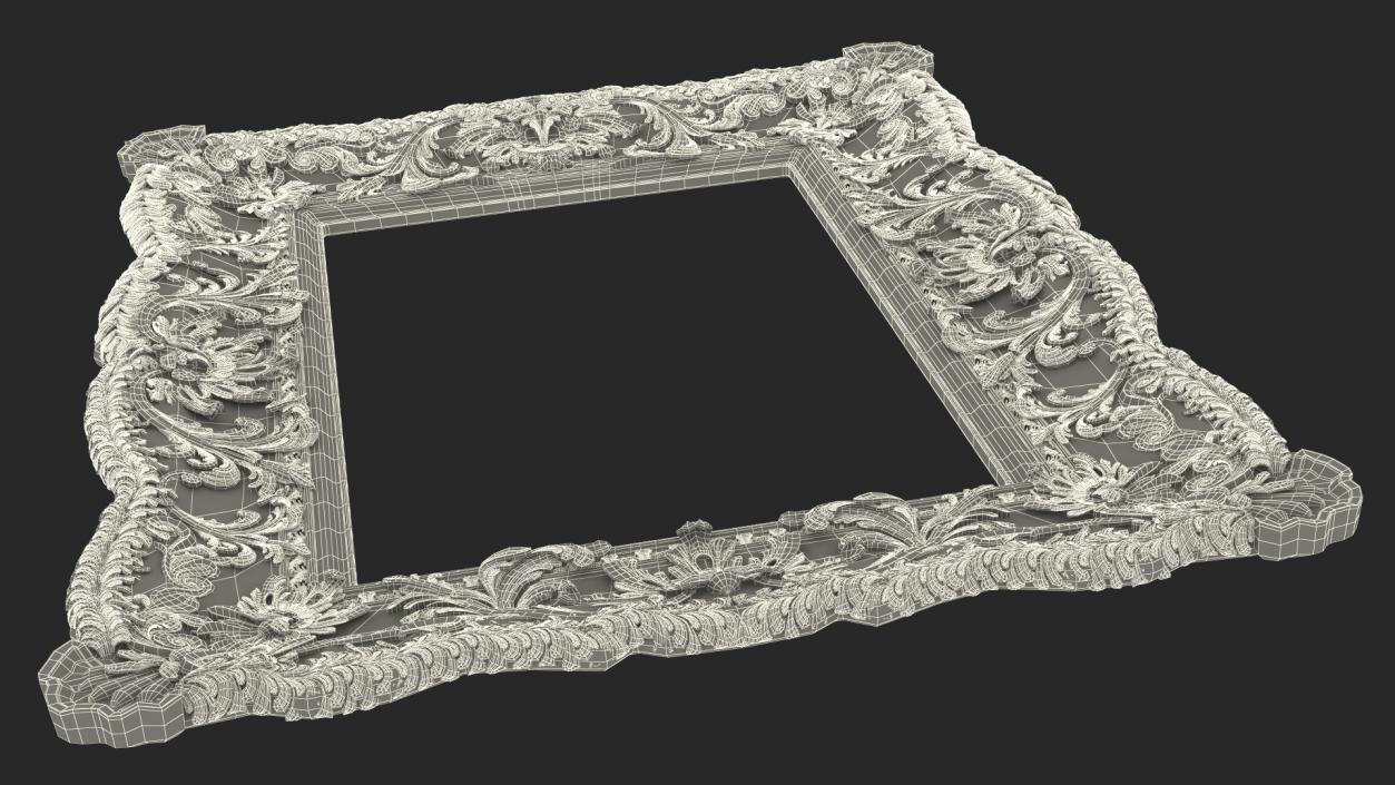 3D Ornate Baroque Picture Frame model