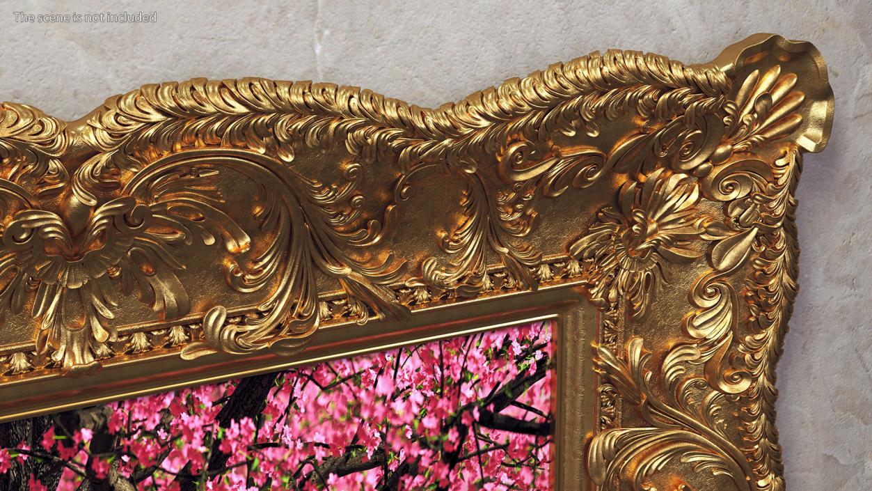 3D Ornate Baroque Picture Frame model