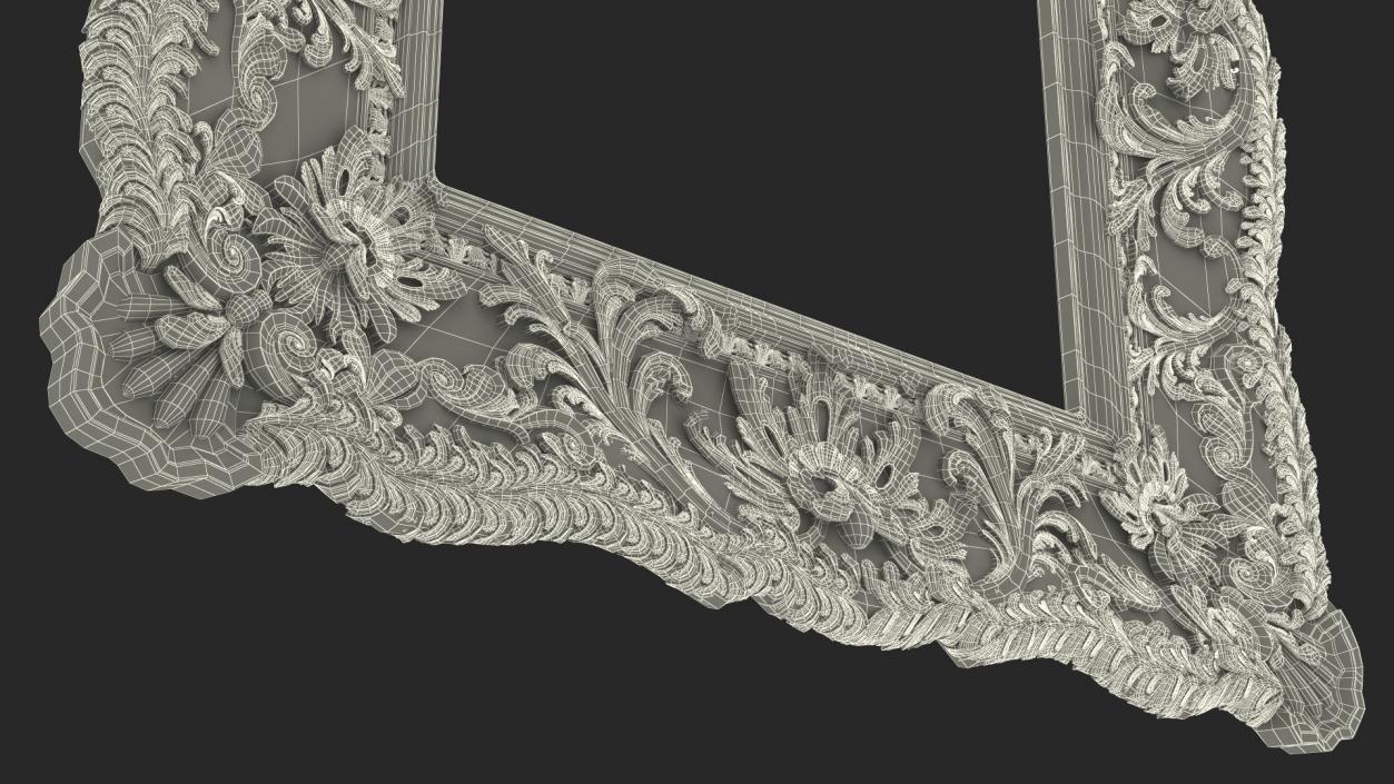 3D Ornate Baroque Picture Frame model