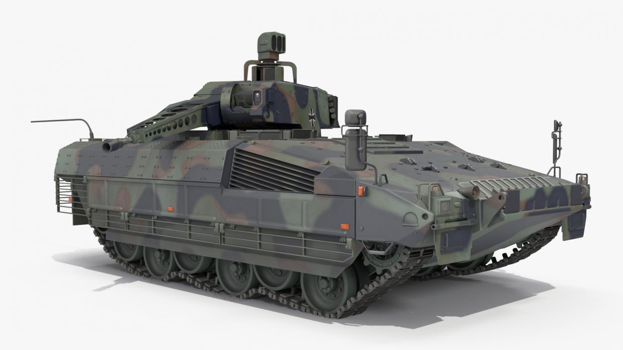 Puma German IFV Military Tank Green Rigged 3D