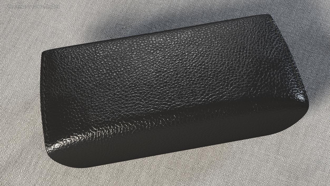 3D Leather Sunglasses Case Closed Black