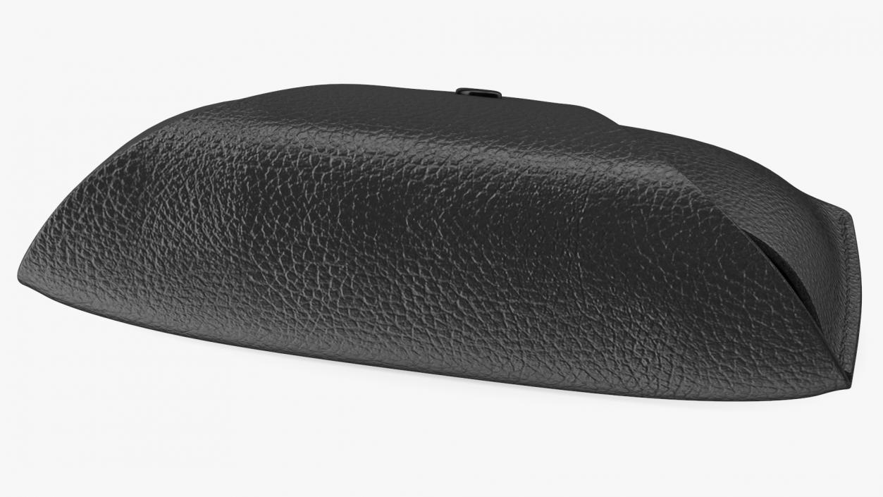 3D Leather Sunglasses Case Closed Black