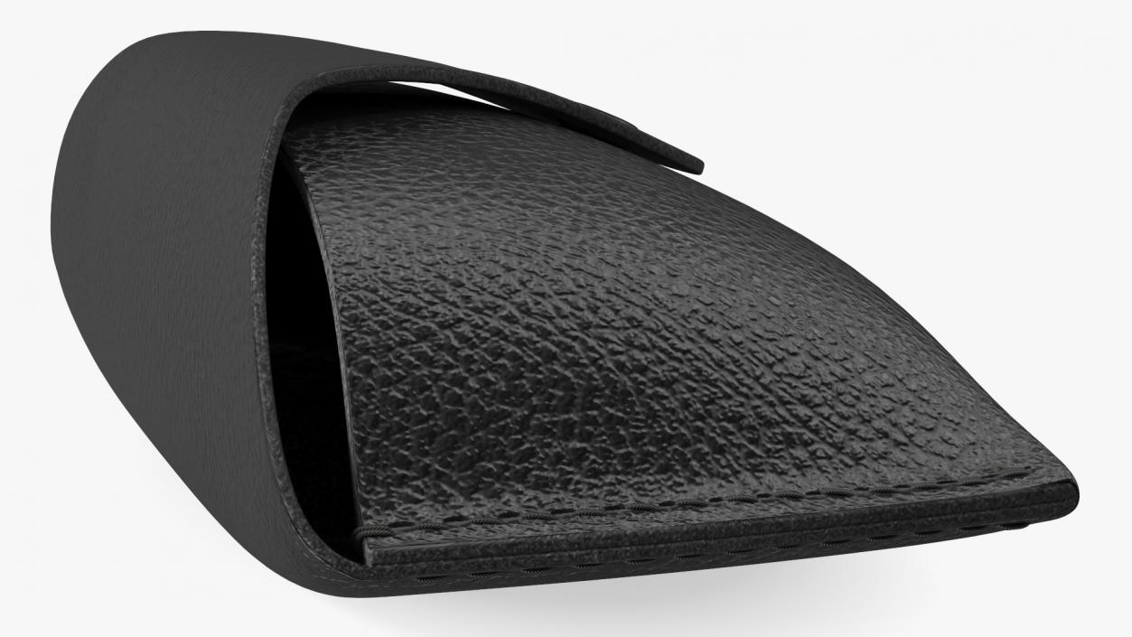 3D Leather Sunglasses Case Closed Black