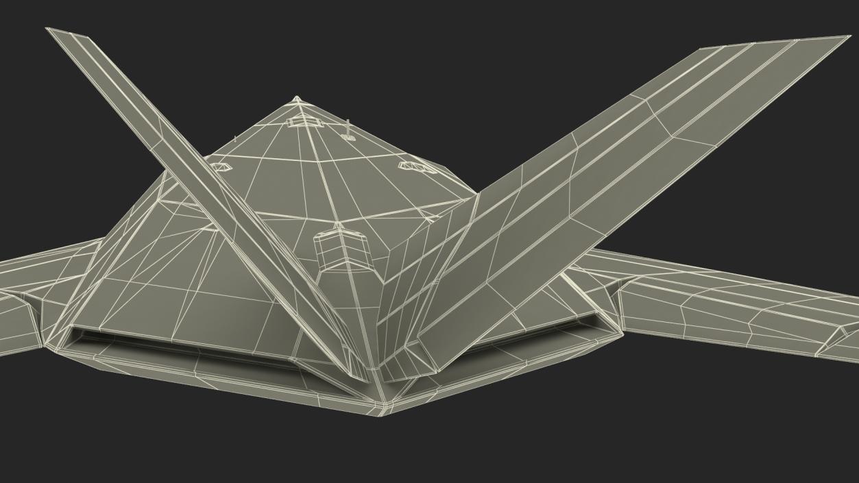 Stealth F-117 Nighthawk with Pilot in Flight 3D model