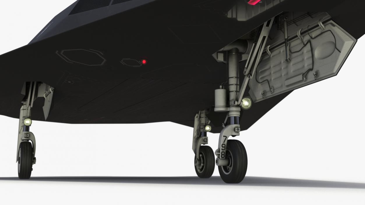 Stealth F-117 Nighthawk with Pilot in Flight 3D model