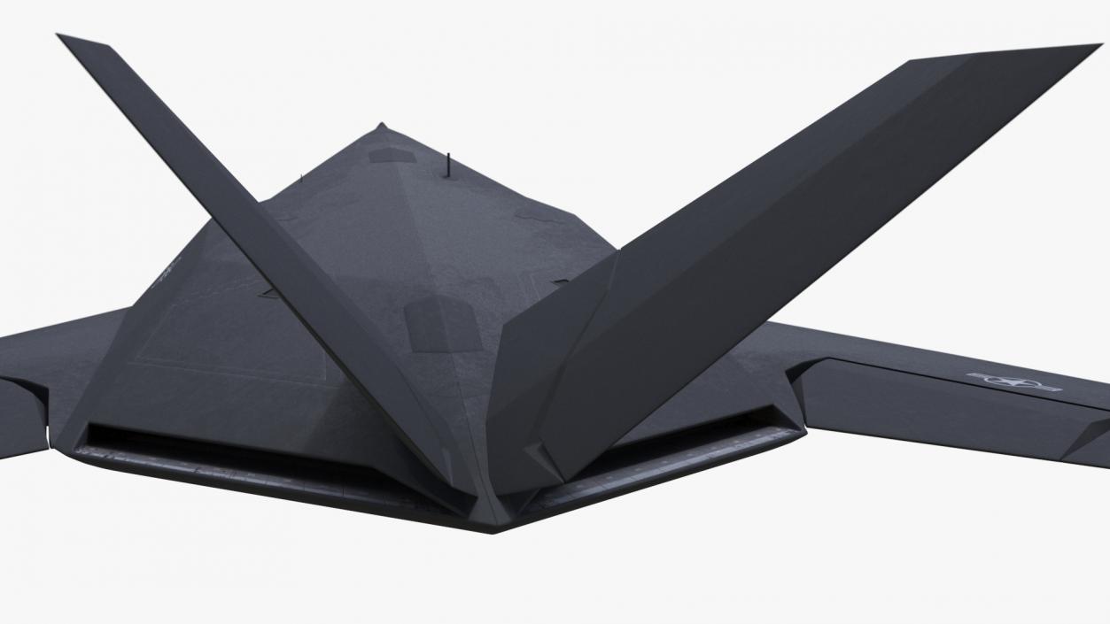 Stealth F-117 Nighthawk with Pilot in Flight 3D model