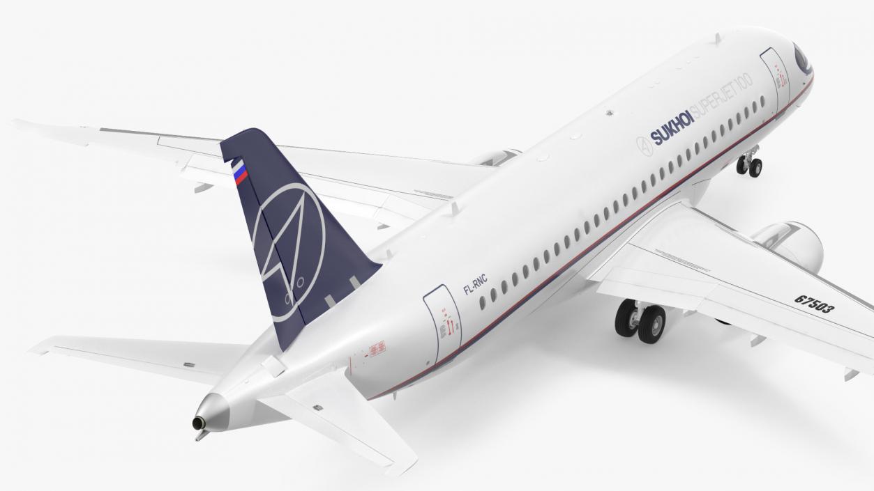 3D Sukhoi Superjet 100 with Saberlets Rigged